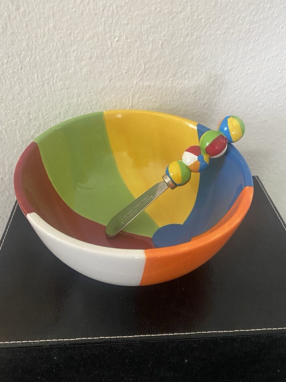 Boston Warehouse Dip Bowl & Spreader Set Beach Ball